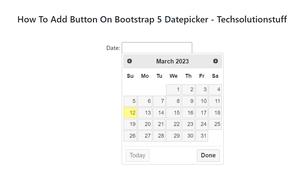 How-To-Add-Button-On-Bootstrap-5-Datepicker