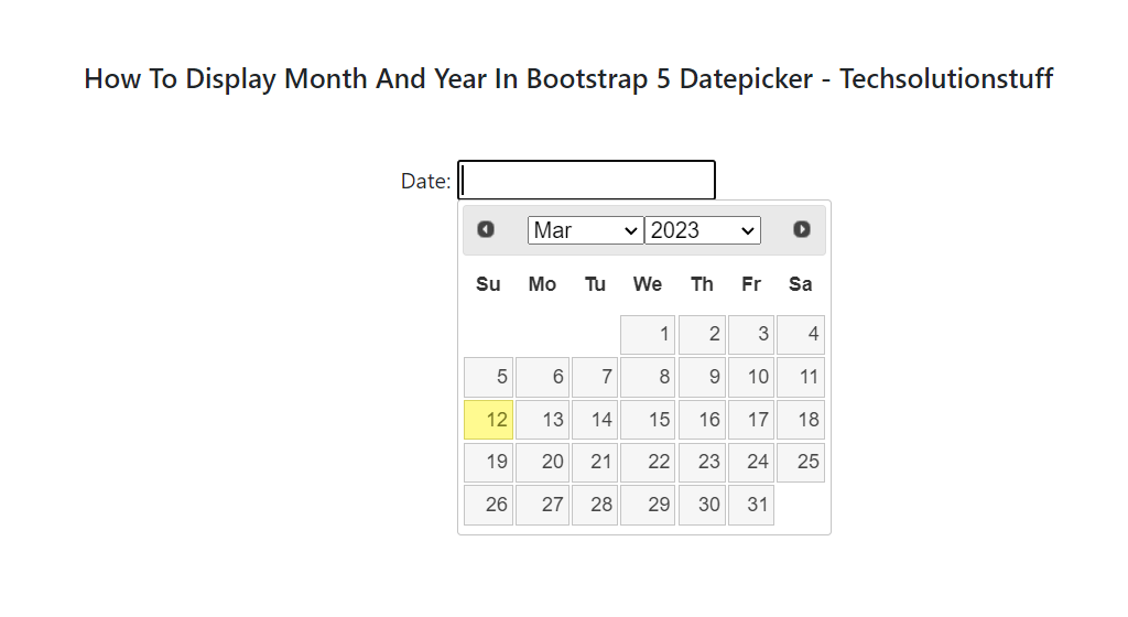 How-To-Display-Month-And-Year-In-Bootstrap-5-Datepicker