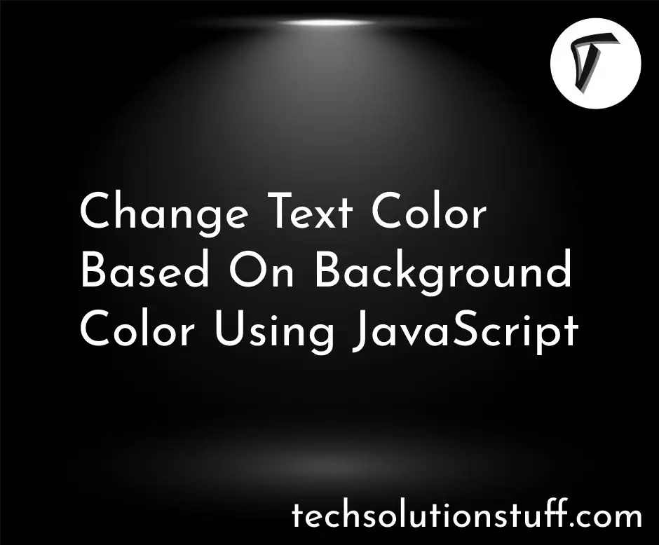 Change Text Color Based On Background Color Using Javascript