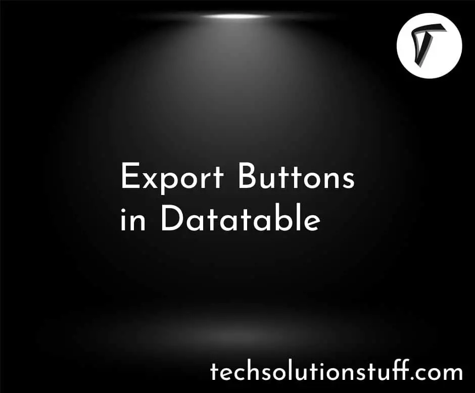 Export Buttons In Datatable