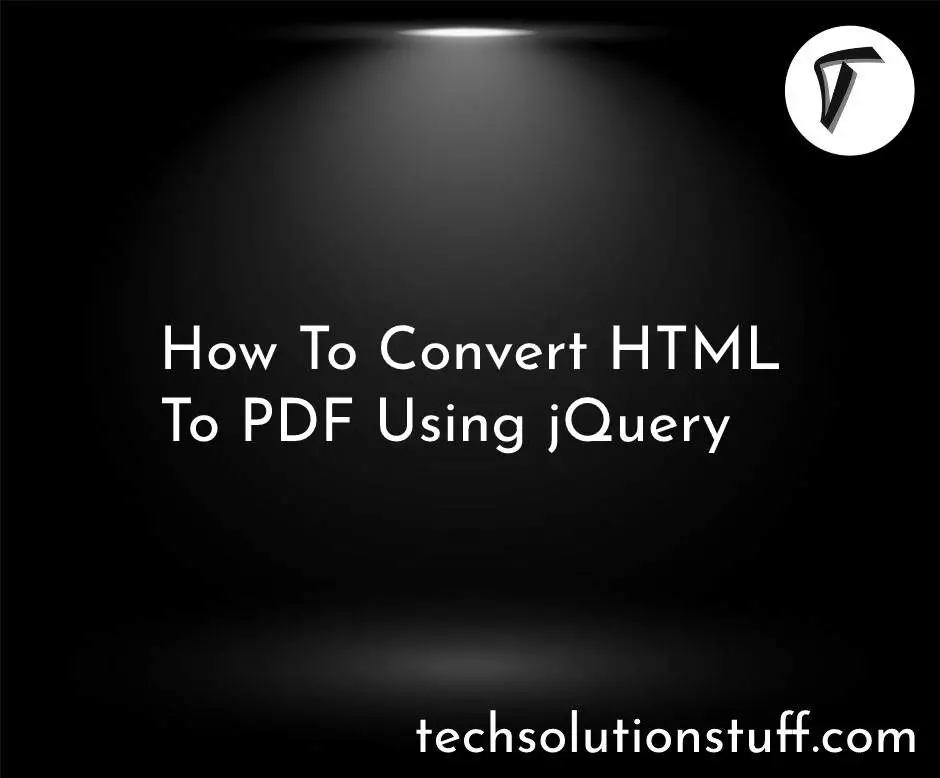How To Convert HTML To PDF Using jQuery
