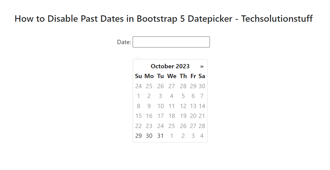 how_to_disable_past_dates_in_bootstrap_5_datepicker_jquery
