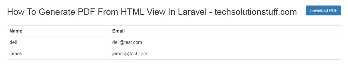 How To Generate PDF From HTML View In Laravel