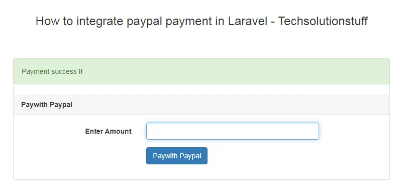 Paypal Payment Success